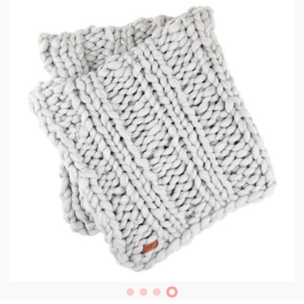 New Summer & Rose Mia Knitted Throw Blanket - Gray 50" x 60"